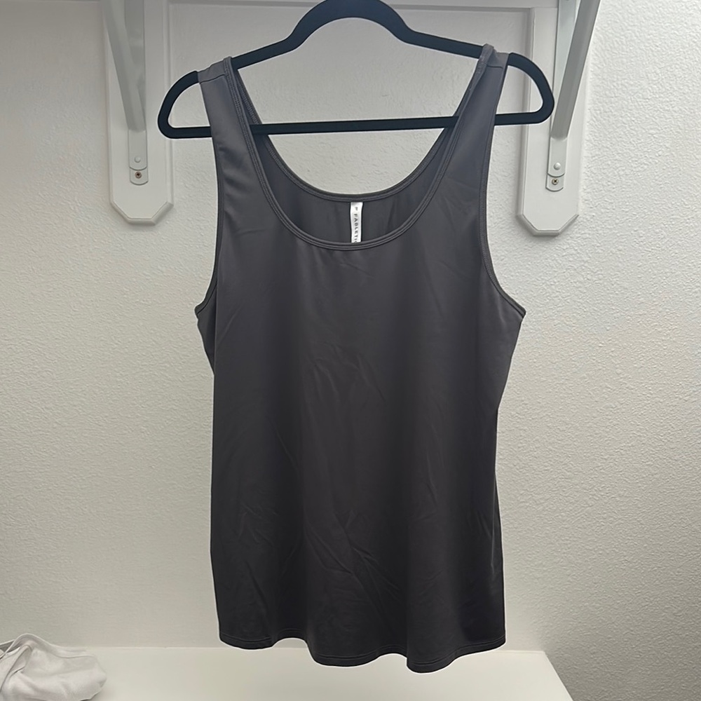 Fabletics Maternity Charcoal Women's Tank Top-Large
